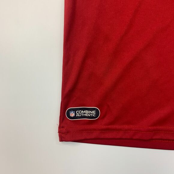 Atlanta Falcons T Shirt Mens L Large Red Combine Authentic NFL Team Apparel Tee - Picture 3 of 12